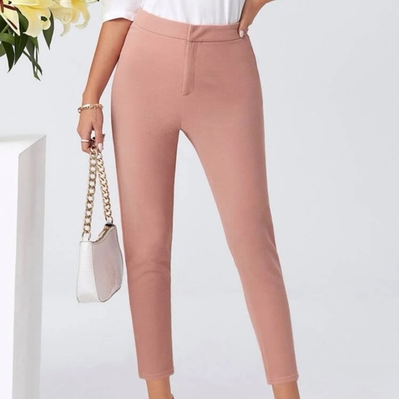 Emery Rose Pants - Emery Rose Dusty Pink High Waist Solid Skinny Pants XL NWOT